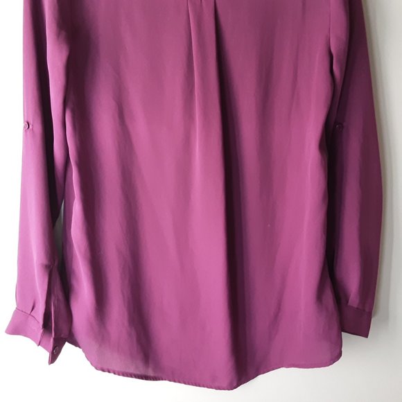 🌞 Hippie Rose V-neck Pull-over Blouse | Burgundy, Size XS - Picture 7 of 12